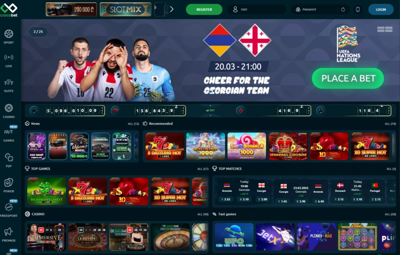 crocobet home page